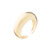 Curved 925 Sterling Silver Ring – 24k Gold Plated: Elegant jewelry for modern tastes